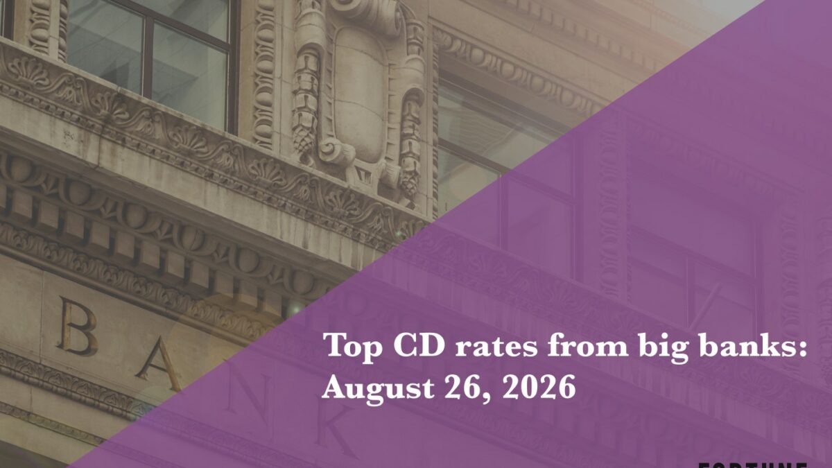 Top CD rates from major banks on August 26, 2026: Chase CDs, Bank of America CDs, Citibank CDs, and more