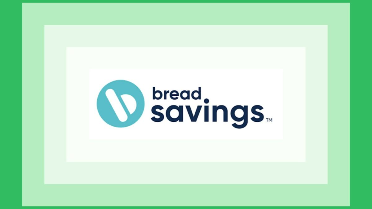 The Bread Savings logo on a green layered background.