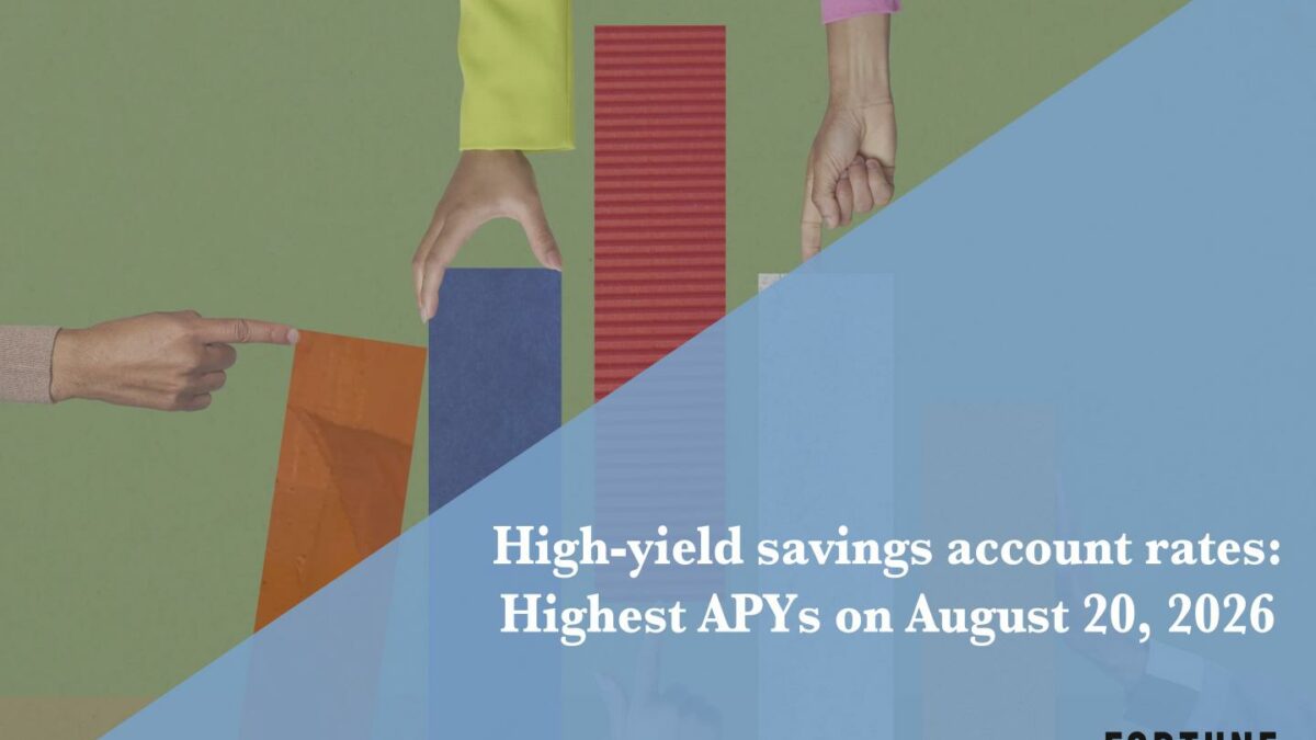 The top high-yield savings rates: Up to 4.50% on Aug. 20, 2026