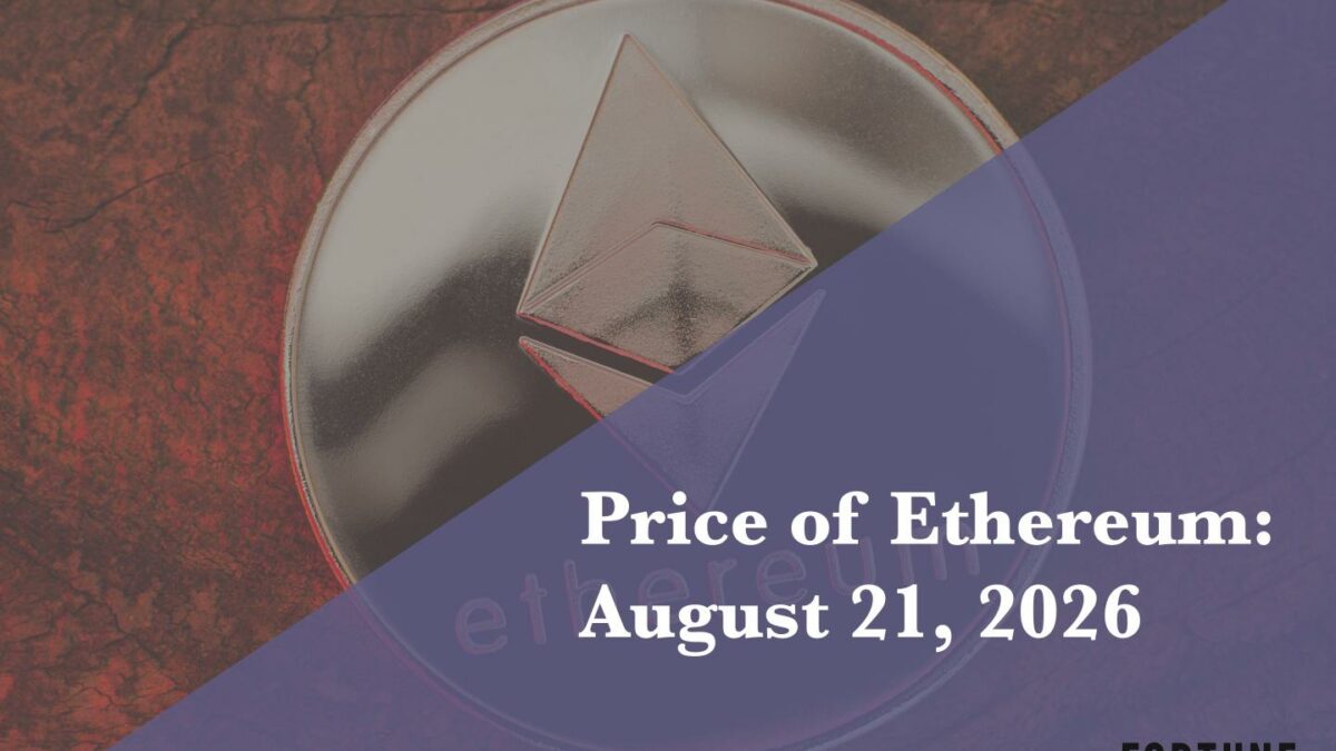 Current price of Ethereum for August 21, 2026