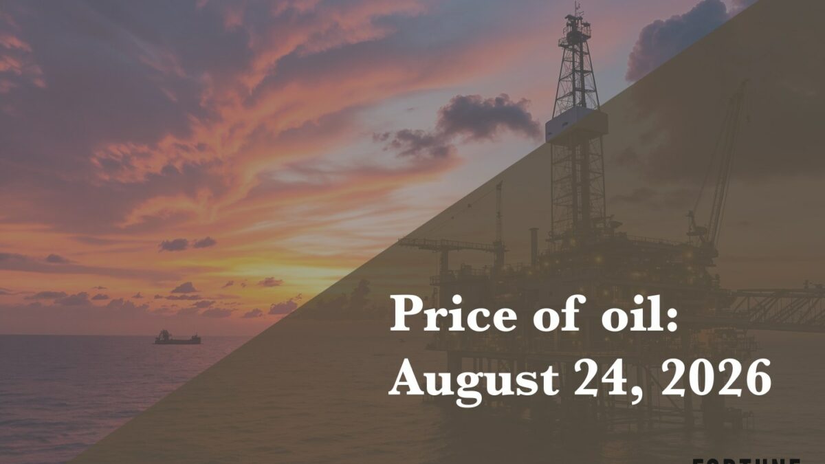 Current price of oil as of August 24, 2026