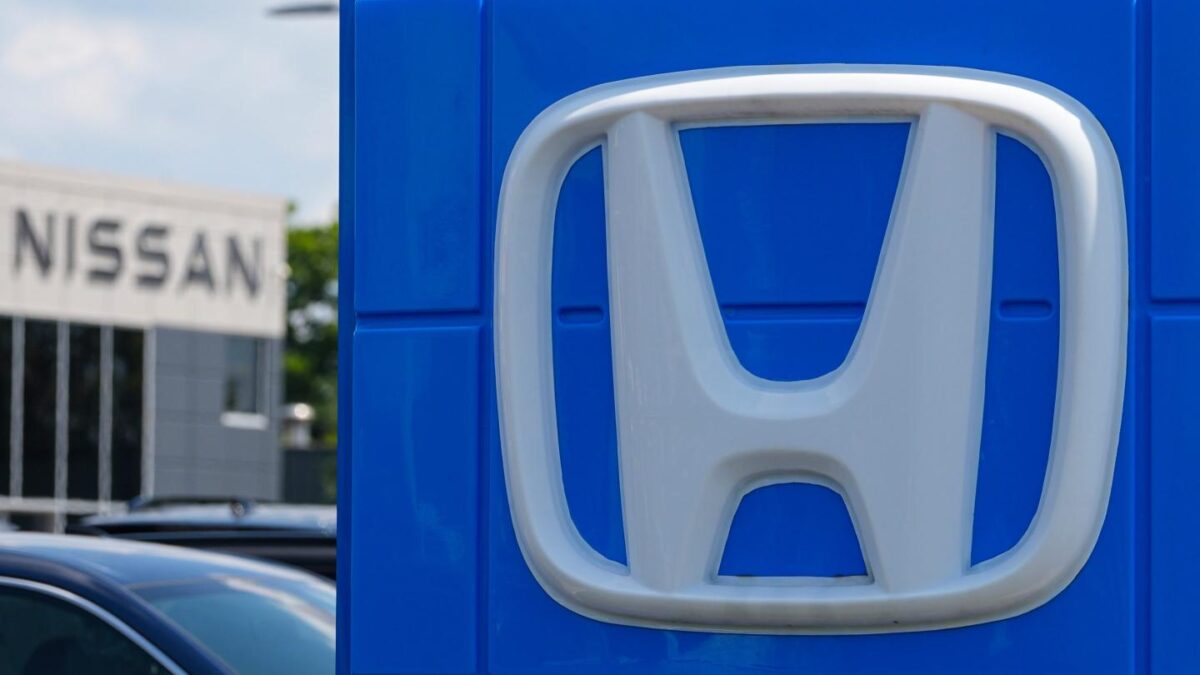The Honda and Nissan dealerships are shown in Carmel, Ind.
