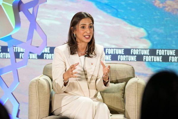 Noor bint Ali Alkhulaif talks at the MPW SPOTLIGHT: BAHRAIN’S PATH TO ECONOMIC TRANSFORMATION - Fortune Most Powerful Women International Summit Riyadh 2025 on May 20, 2025 in Riyadh, Saudi Arabia.