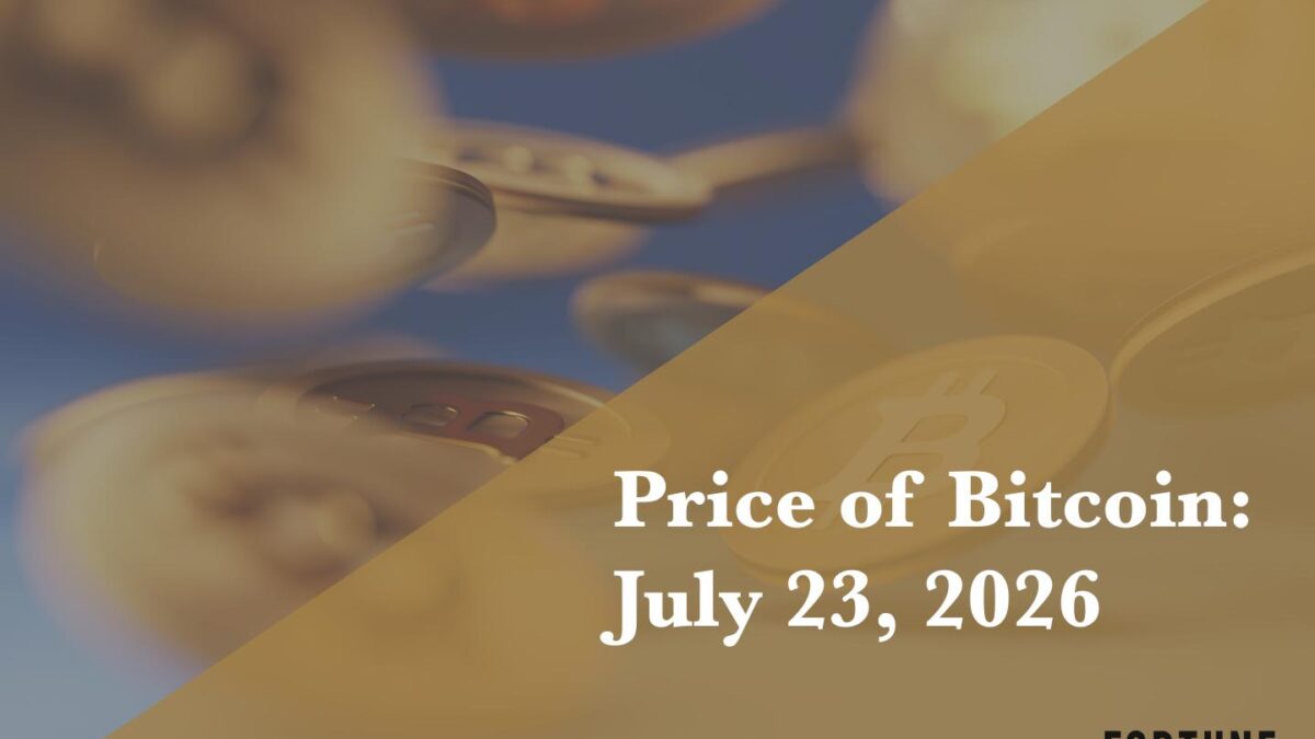 Current price of Bitcoin for July 23, 2026