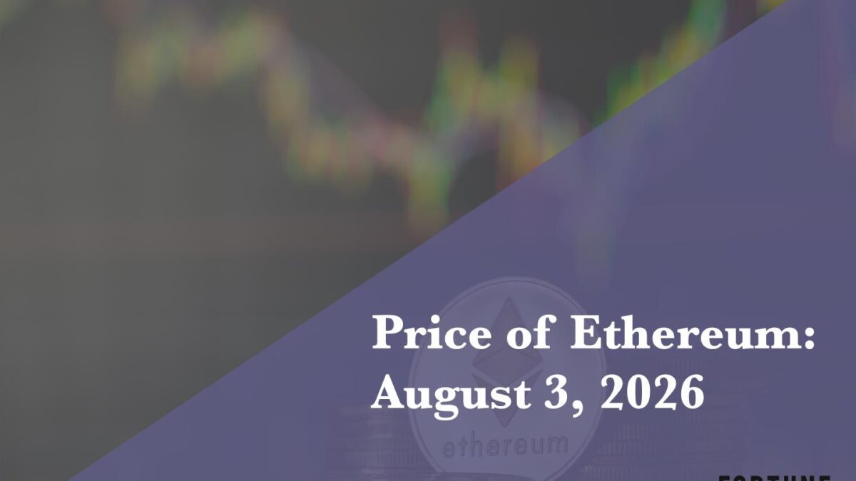 Current price of Ethereum for August 3, 2026