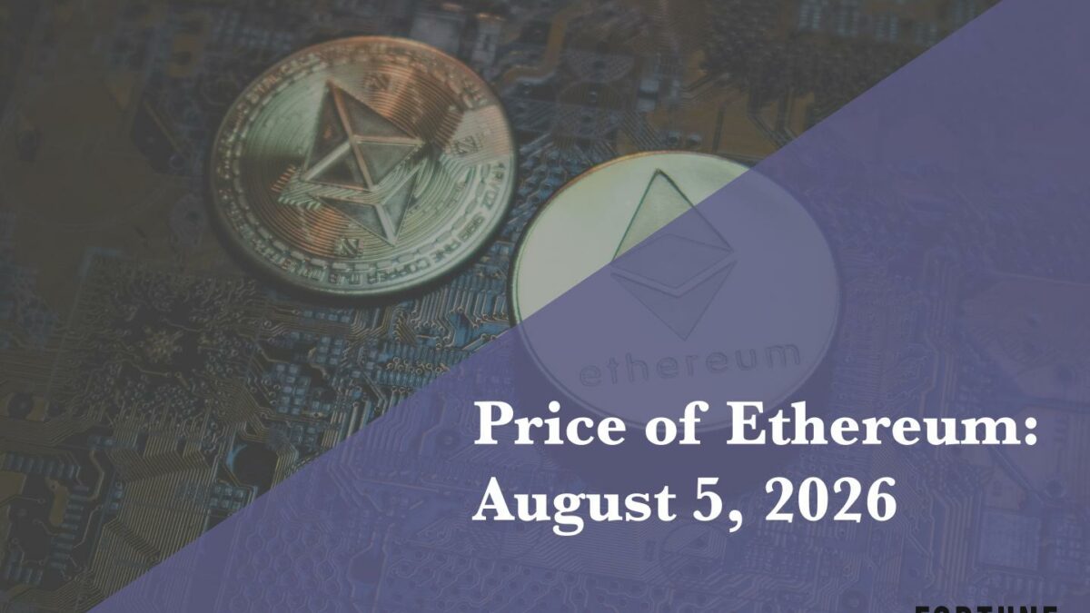 Current price of Ethereum for Aug. 6, 2026