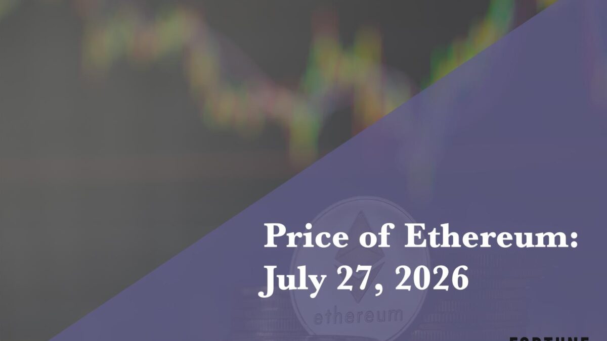 Current price of Ethereum for July 27, 2026