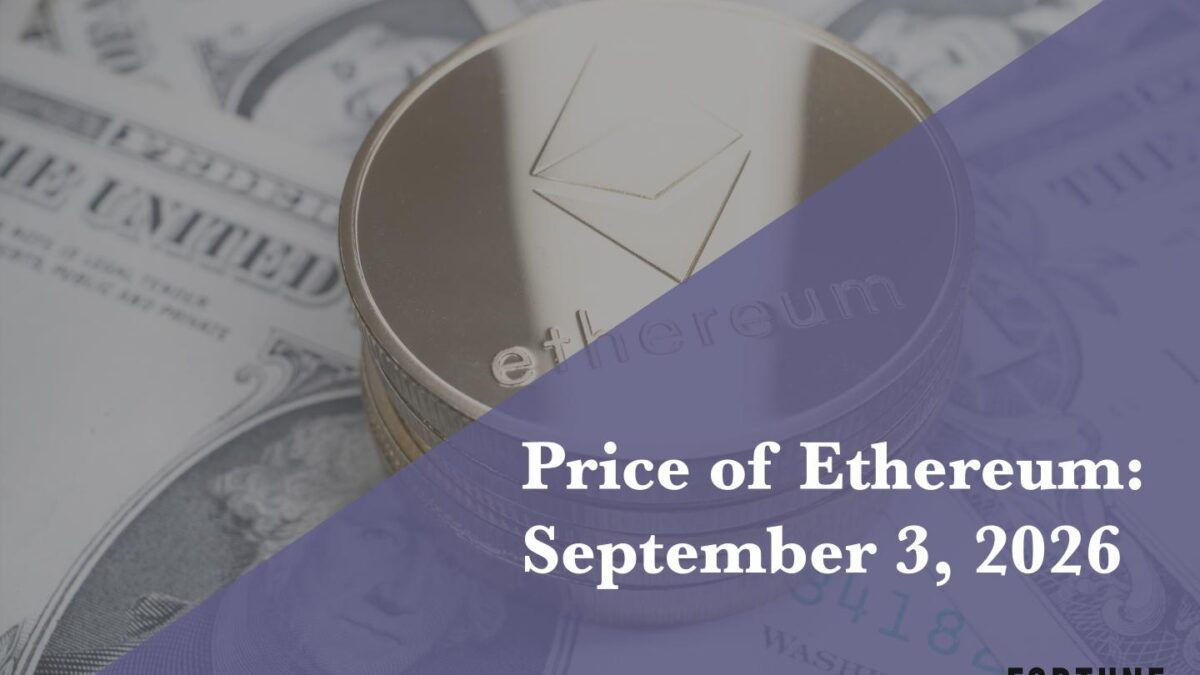 Current price of Ethereum for September 3, 2026