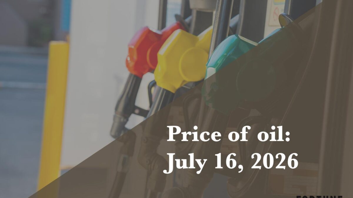 Current price of oil as of July 16, 2026